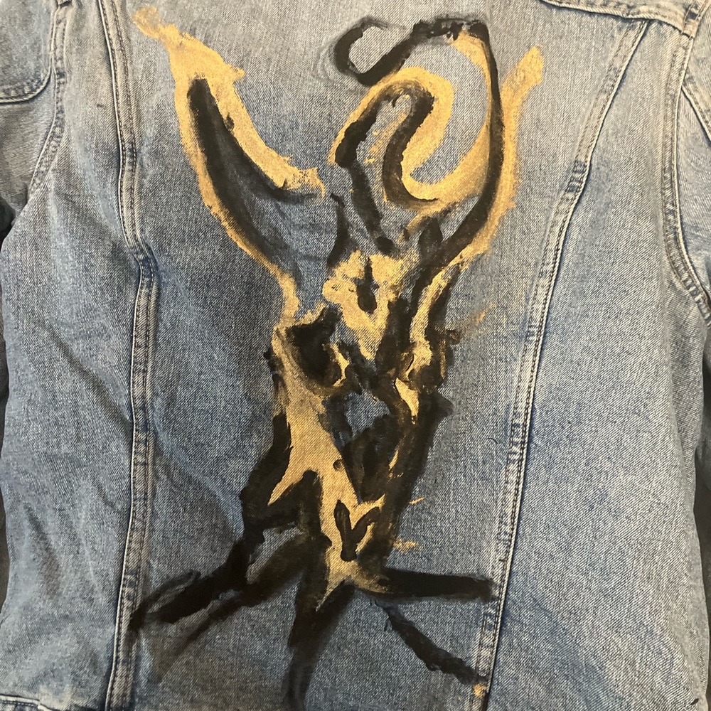 Jean jacket upcycled - Picture 2 of 4